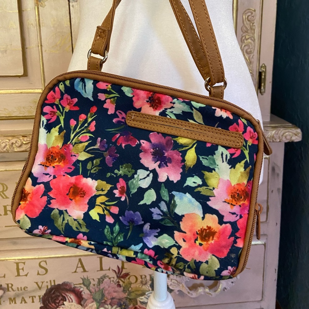 Bright floral crossbody bag